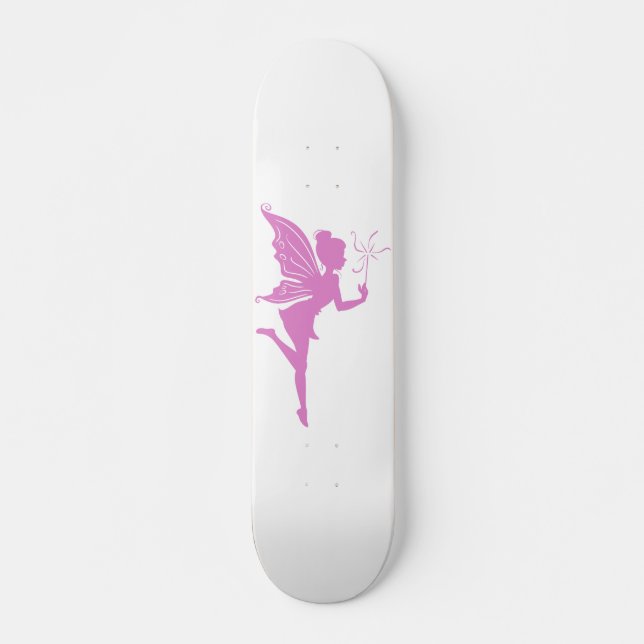 Beautiful girl fairy silhouette skateboard (Front)