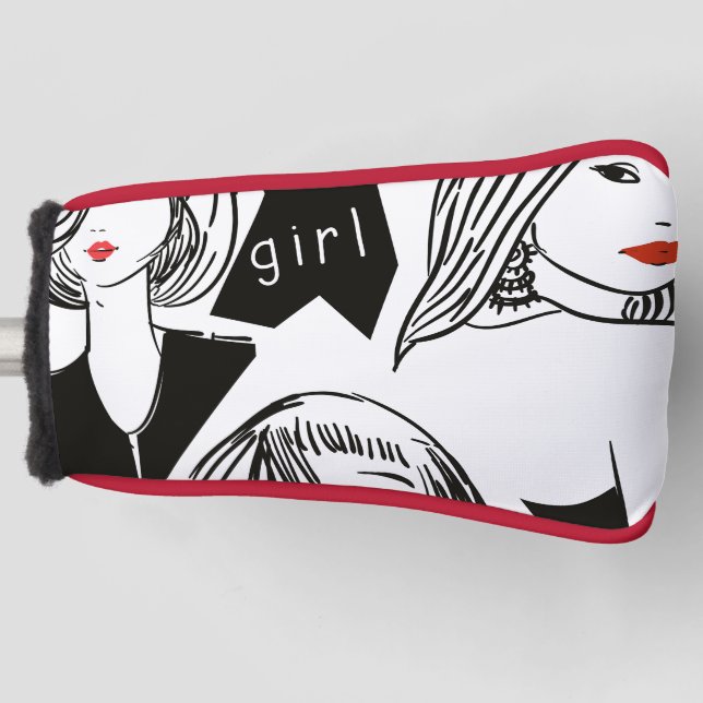 beautiful girl golf head cover (Front)