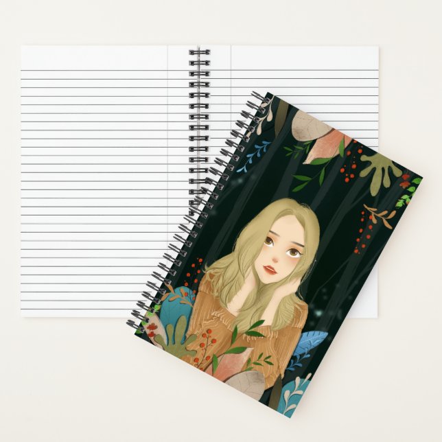 Beautiful Girl IIlustration Notebook  (Inside)