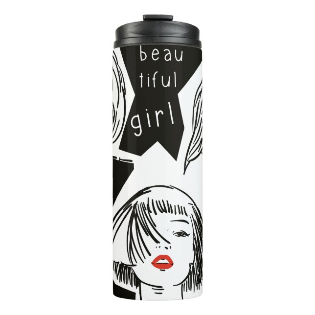 beautiful girl thermal tumbler (Front)