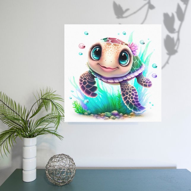 Beautiful Girl Turtle  Canvas Print (Creator Uploaded)
