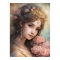 Beautiful Girl with Pink Roses 