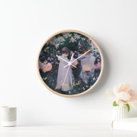 Beautiful Girls Paper Lanterns Vintage Art Wood