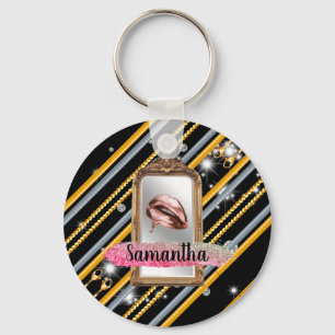 Beautiful Girly Gift Elegant Chic Custom Keychain