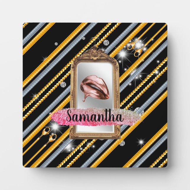 Beautiful Girly Gift Elegant Chic Custom Plaque (Front)