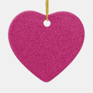 Beautiful girly hot pink glitter effect background ceramic ornament
