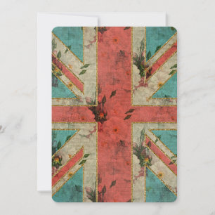 Beautiful girly trendy vintage floral U.K. Flag