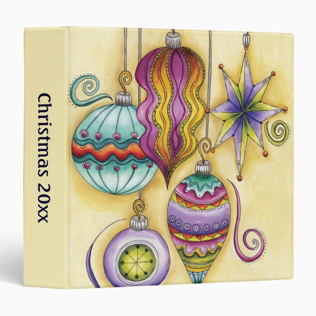 Beautiful Glass Colourful Christmas Ornaments Binder (Front/Spine)