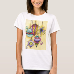 Beautiful Glass Colourful Christmas Ornaments T-Shirt