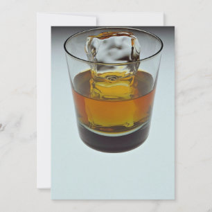 Beautiful glass filled with Scotch and ice cube