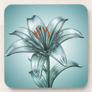 Beautiful Glass Lily Coaster