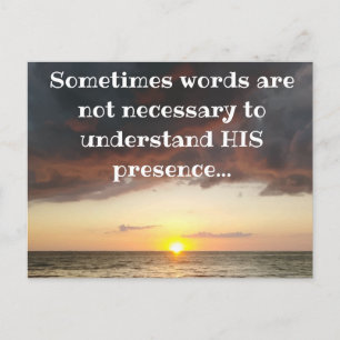 Beautiful God Inspiration Ocean Sunset Postcard