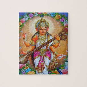 Beautiful Goddess Saraswati Jigsaw Puzzle