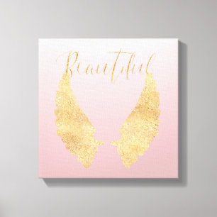 Beautiful Gold Angel Canvas Print