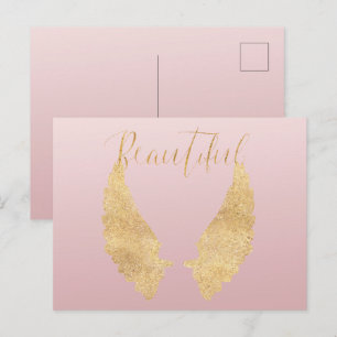 Beautiful Gold Angel Postcard