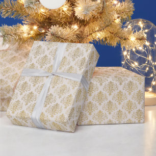 Beautiful Gold/Cream Christmas Wrapping Paper