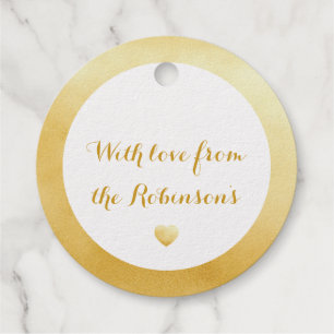 Beautiful Gold Foil Customizable Favour Tags