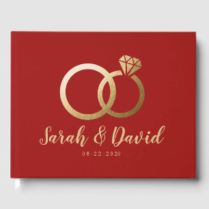 Beautiful Gold Foil Wedding Guest book