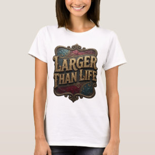 Beautiful Gold LARGER THAN LIFE 3D Text Art T-Shirt