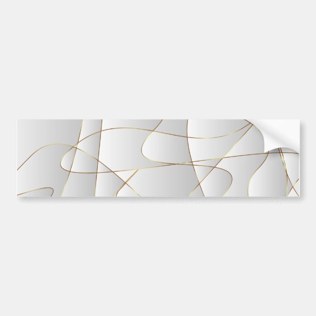 Beautiful gold lines bumper sticker (Front)