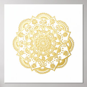 Beautiful Gold Mandala Foil Art Print