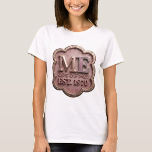 Beautiful Gold ME EST 1970 Custom Design T-Shirt