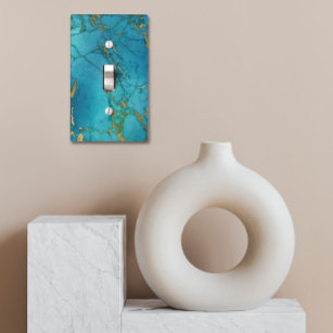 Beautiful Gold Vein Turquoise Stone Marble Light Switch Cover