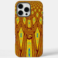 Beautiful Golden Brown African Tribal Print vector