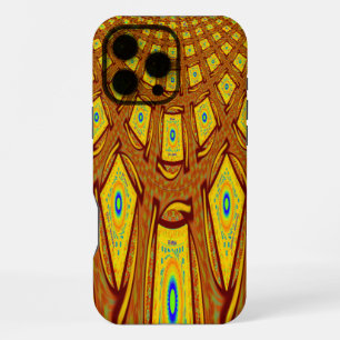 Beautiful Golden Brown African Tribal Print vector iPhone 16 Pro Max Case