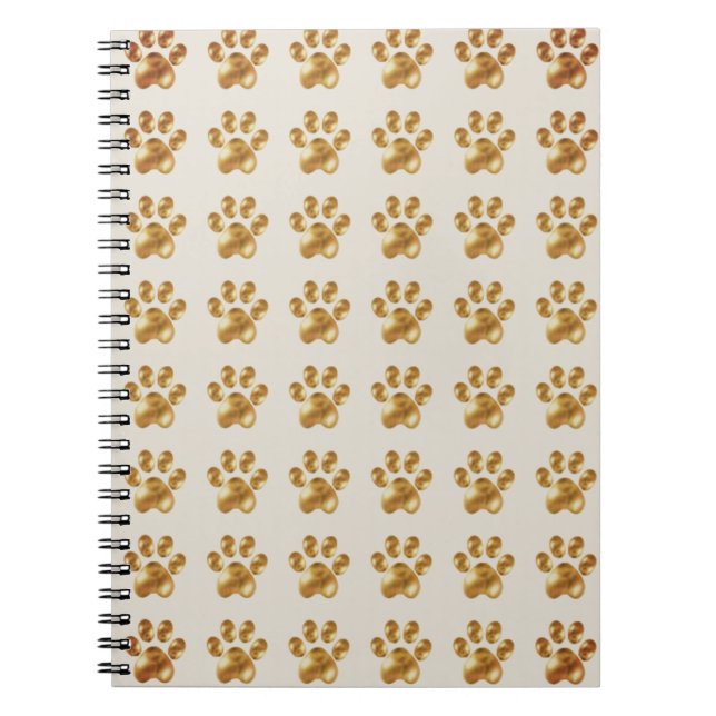 Beautiful Golden Brown Paws Notebook (Front)