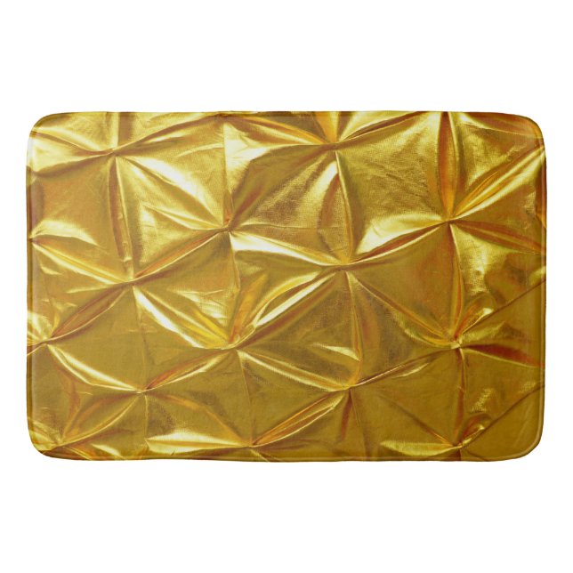 Beautiful Golden Colour Design Bath Mat (Front)