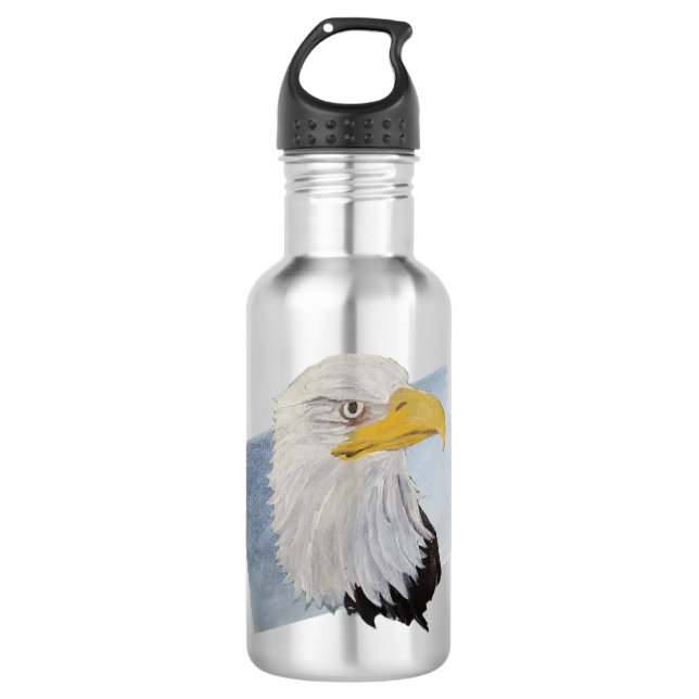 Beautiful Golden Eye American Bald Eagle Art   532 Ml Water Bottle (Front)