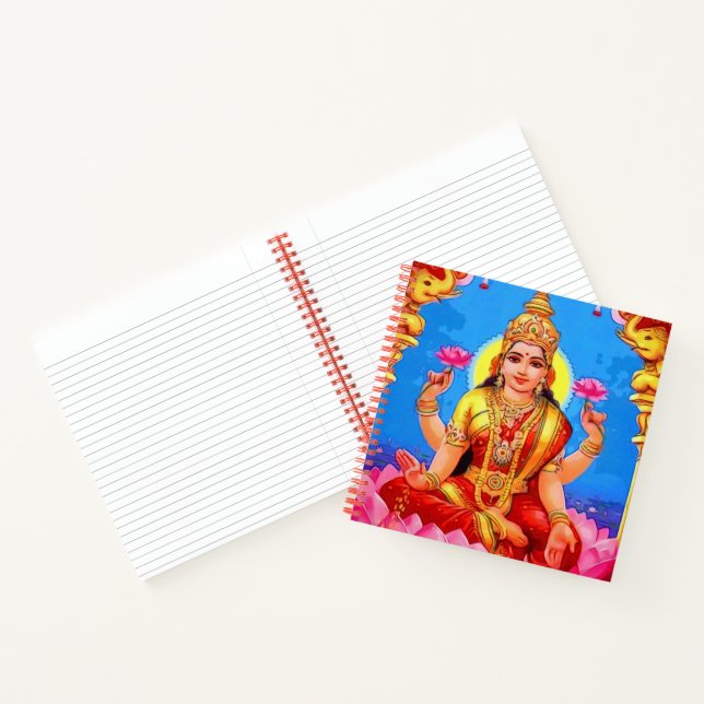 Beautiful Golden Lakshmi Diwali Goddess Notebook (Inside)