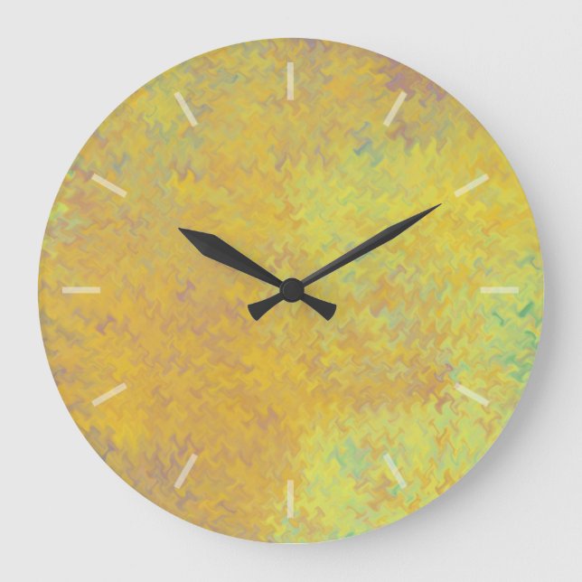 Beautiful Golden Marbled Paper Design Clock (Front)