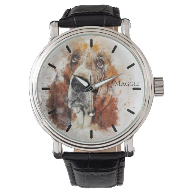 Beautiful Golden Retriever Custom Personalized Watch (Front)