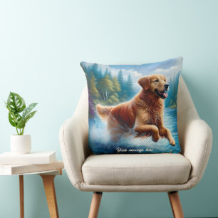 Beautiful Golden Retriever Throw Pillow
