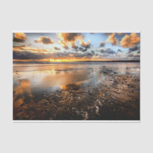 Beautiful Golden Sunset Beach Tissue Paper