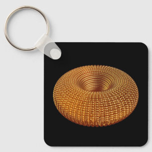 Beautiful Golden Torus Keychain