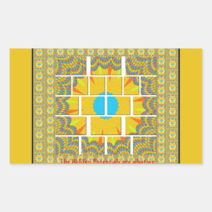 Beautiful golden yellow amazing graphic design sticker