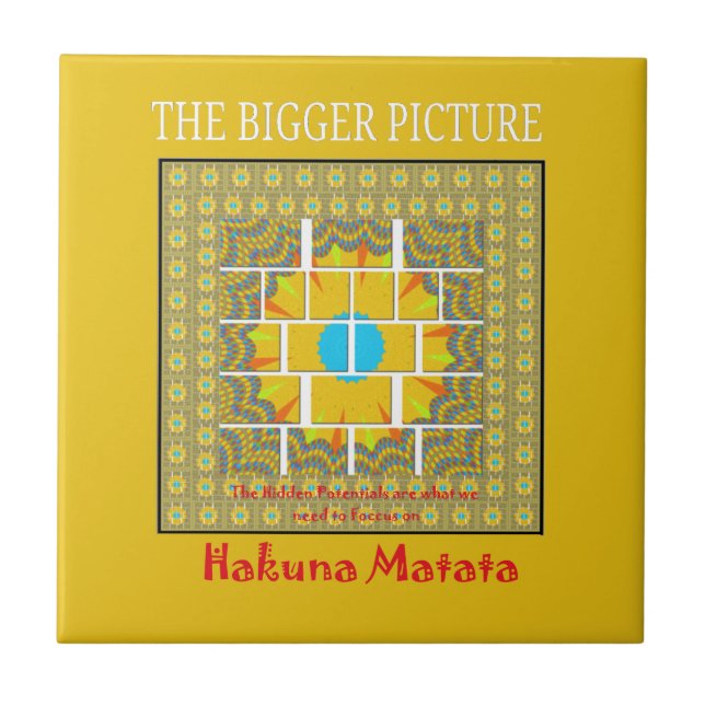 Beautiful golden yellow amazing graphic design   tile (Front)