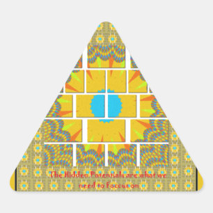 Beautiful golden yellow amazing graphic design   triangle sticker