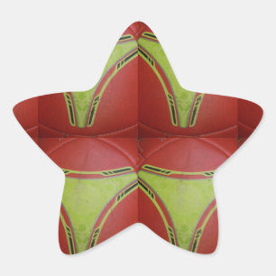 Beautiful Golden yellow geometrical pattern design Star Sticker