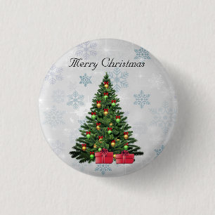Beautiful, Gorgeous, Sparkly, Pine Tree  1 Inch Round Button
