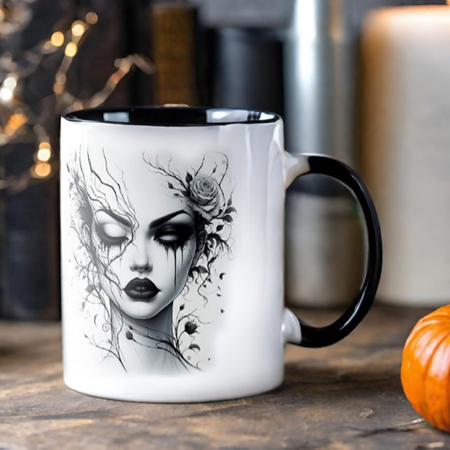 Beautiful Gothic Woman Mug (Creator Uploaded)