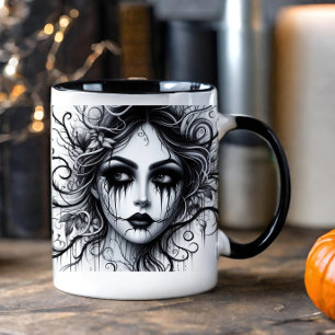 Beautiful Gothic Woman Mug