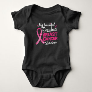 Beautiful Grandma Breast Cancer Survivor Baby Bodysuit