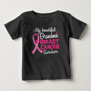Beautiful Grandma Breast Cancer Survivor Baby T-Shirt