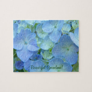 Beautiful Grandma! puzzles Blue Hydrangea Flowers