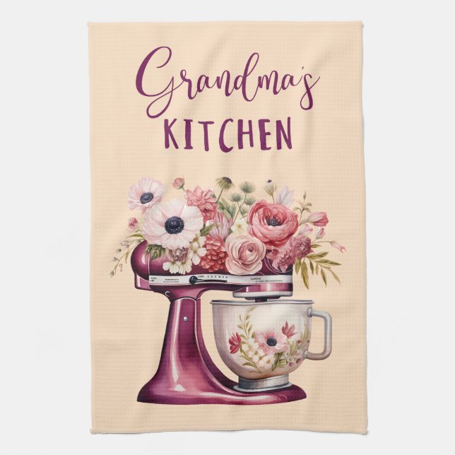 Beautiful Grandma's Kitchen Kitchen Towel (Vertical)