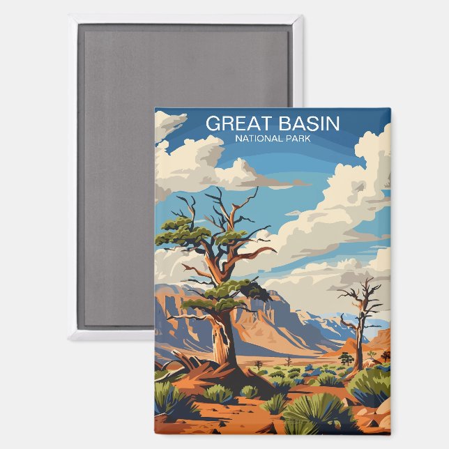 Beautiful Great Basin National Park Nevada Vintage Magnet (Front/Back)